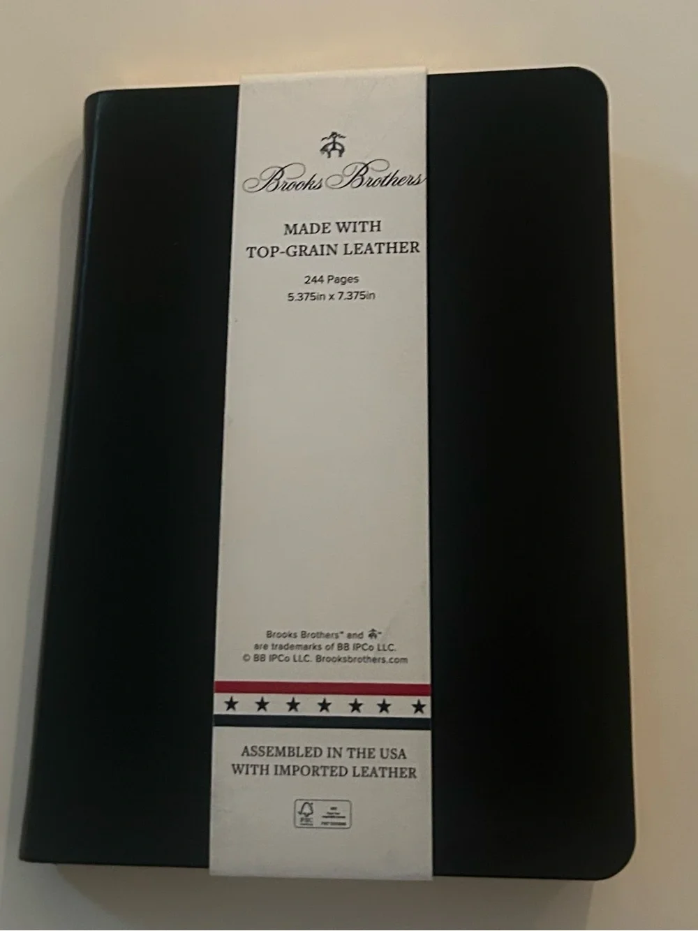 New Leather Brooks Brothers Crown Fleece Journal 244 Leather Pages made in USA